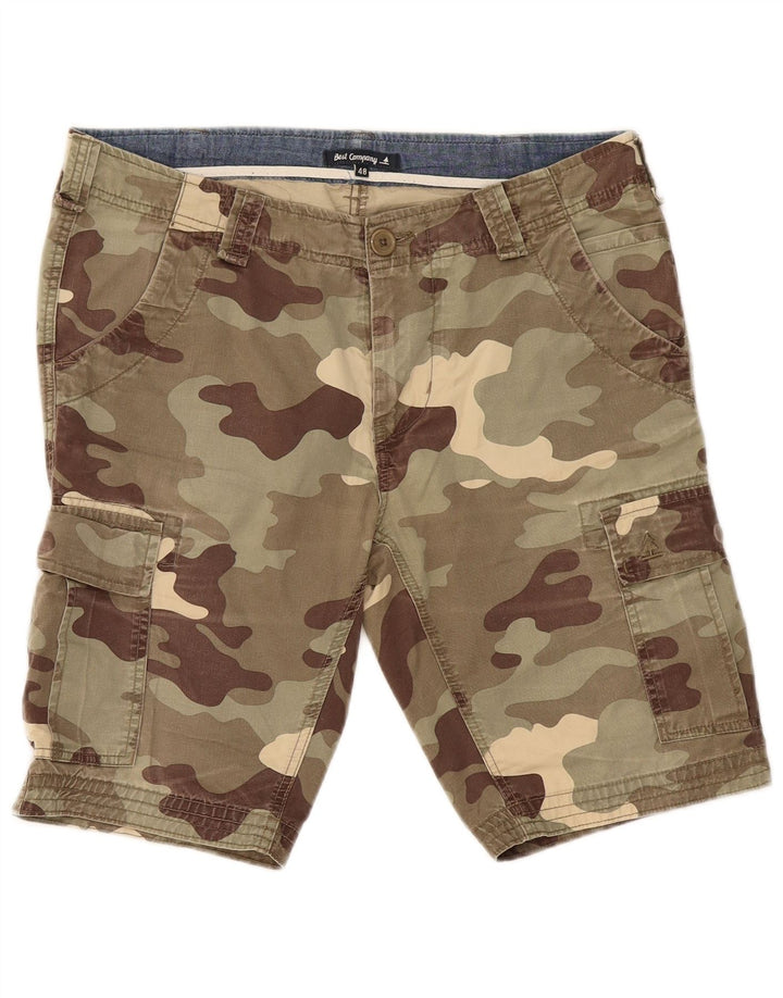 Pantalones cortos cargo para mujer Best Company IT 48 Medium W36 Camuflaje caqui
