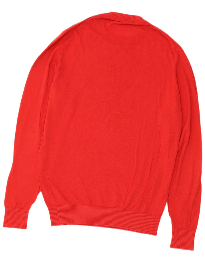 Gas Hombre Cuello Redondo Jersey Suéter Grande Algodón Rojo