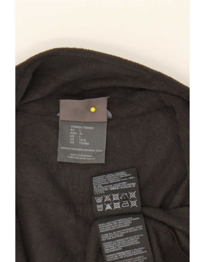 Jack Wolfskin Chaqueta polar para mujer UK 40/40 Grande Poliéster negro
