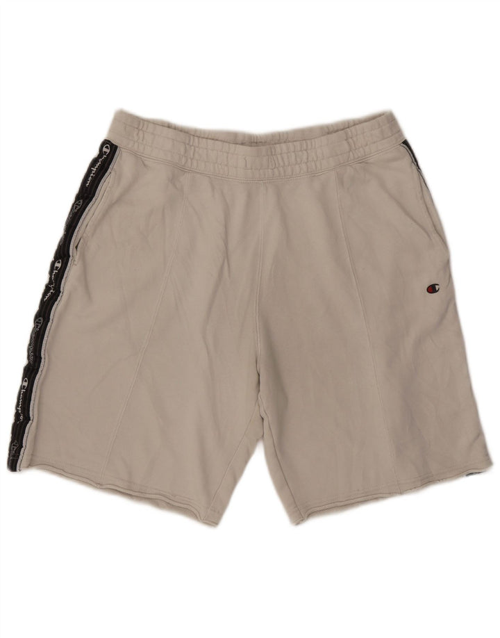 Champion Shorts deportivos con gráficos para hombre, talla grande, color blanco