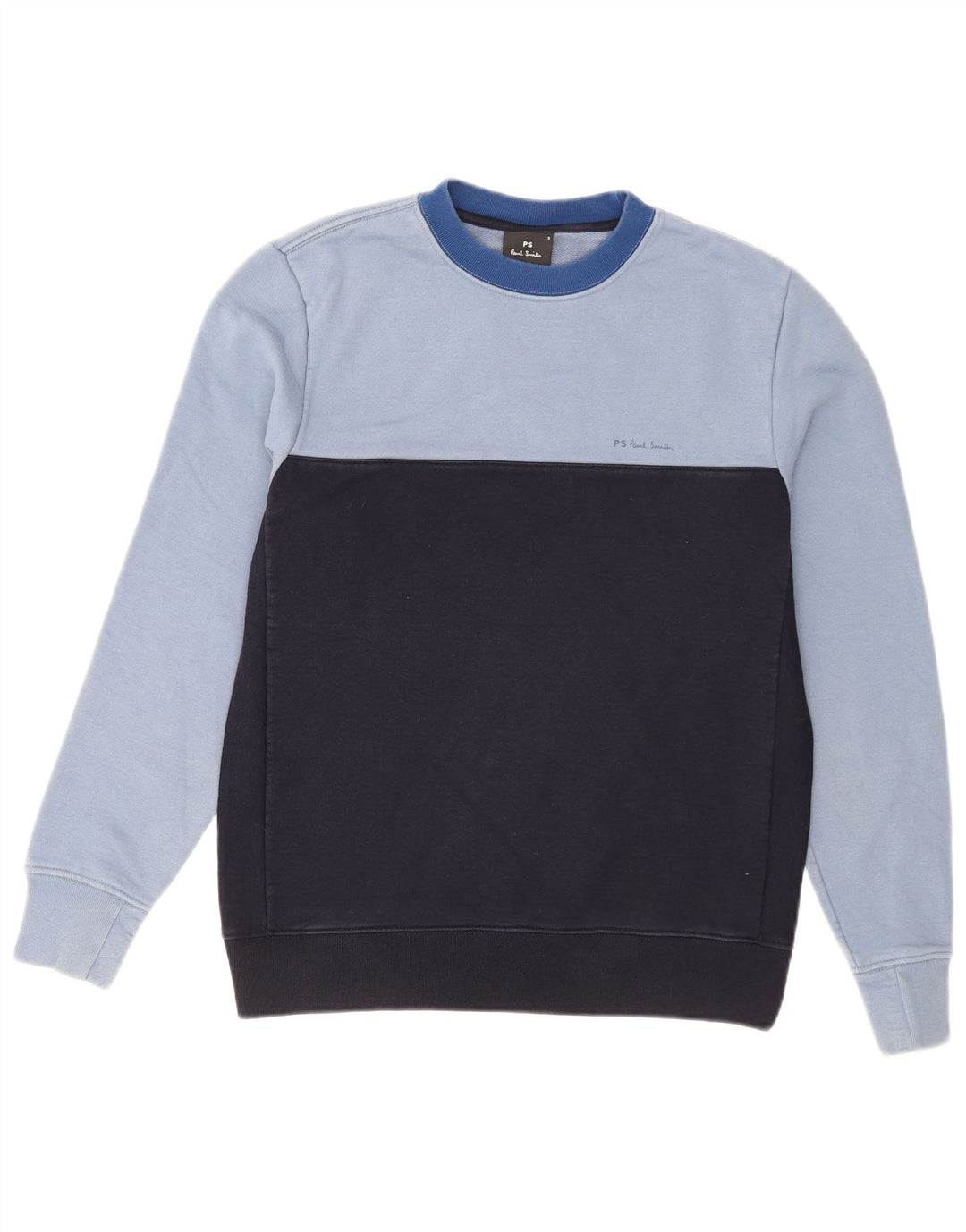 Paul Smith Hombre Sudadera Regular Fit Jersey De Algodón Color Block Azul Pequeño