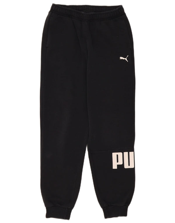 Puma Pantalones de chándal con gráfico para niño, 15-16 años, negro