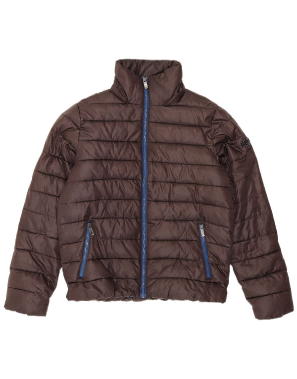 Lotto Chaqueta acolchada para hombre UK 36 Small Marrón Poliéster