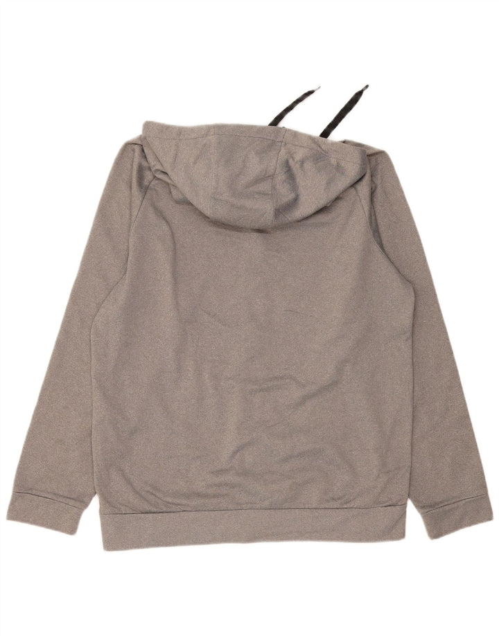 NIKE Sudadera con capucha y cremallera Dri Fit para hombre Poliéster gris medio