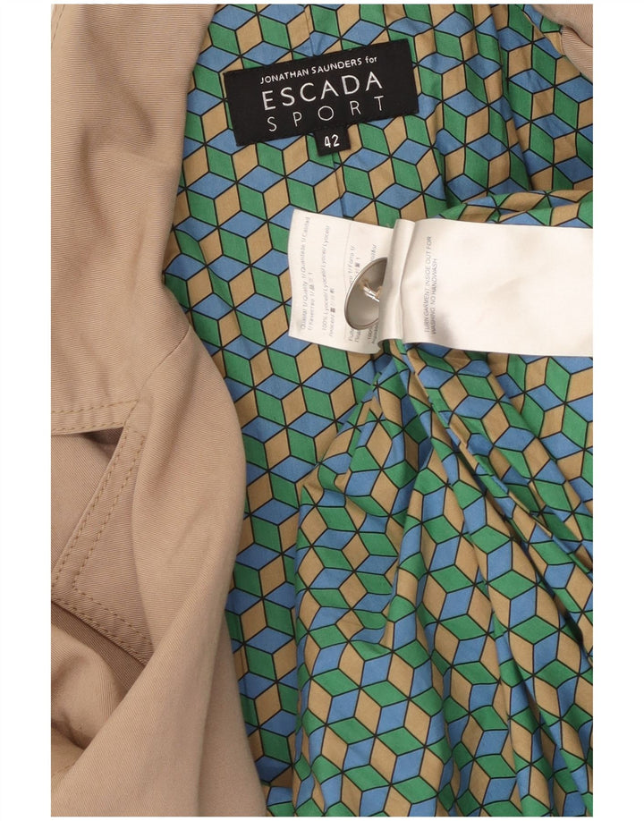 ESCADA Gabardina para mujer EU 42 Large Beige Lyocell