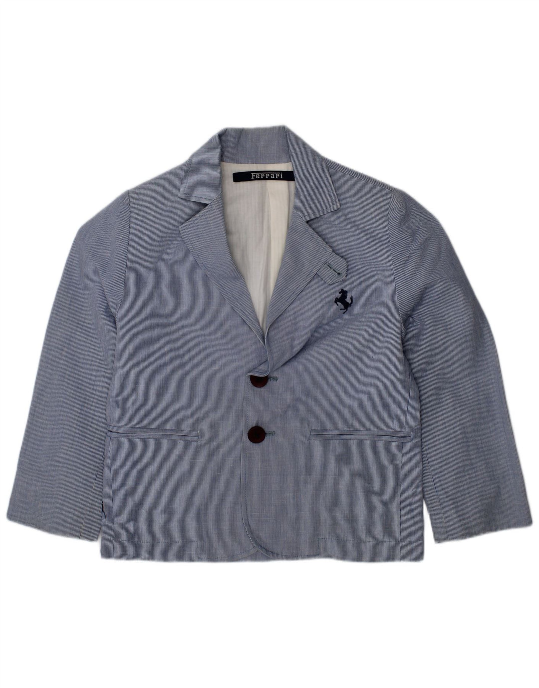 Chaqueta tipo blazer de 2 botones para niño Ferrari 3-4 años Azul a rayas