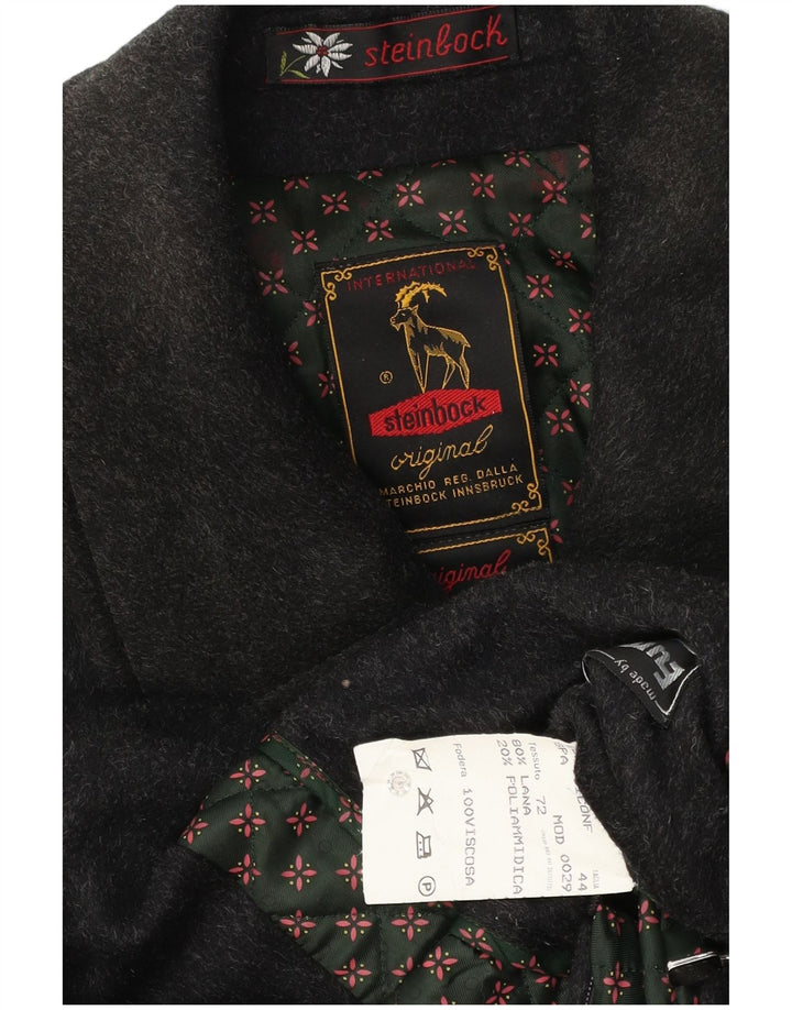 Steinbock Abrigo holgado para hombre EU 44 XS Lana negra