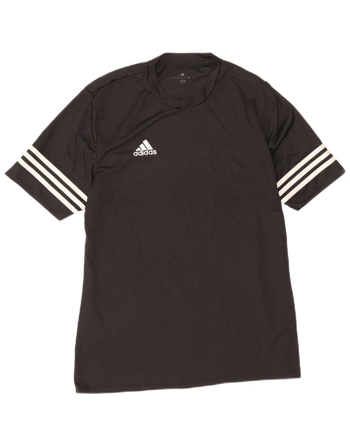 Adidas Mens Climalite Camiseta Top Grande Poliéster Negro