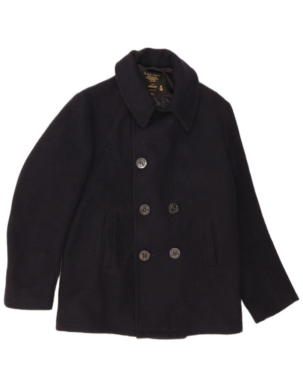 Fidelity Mens Gerald & Stewart Pea Coat UK 42 XL Lana azul marino