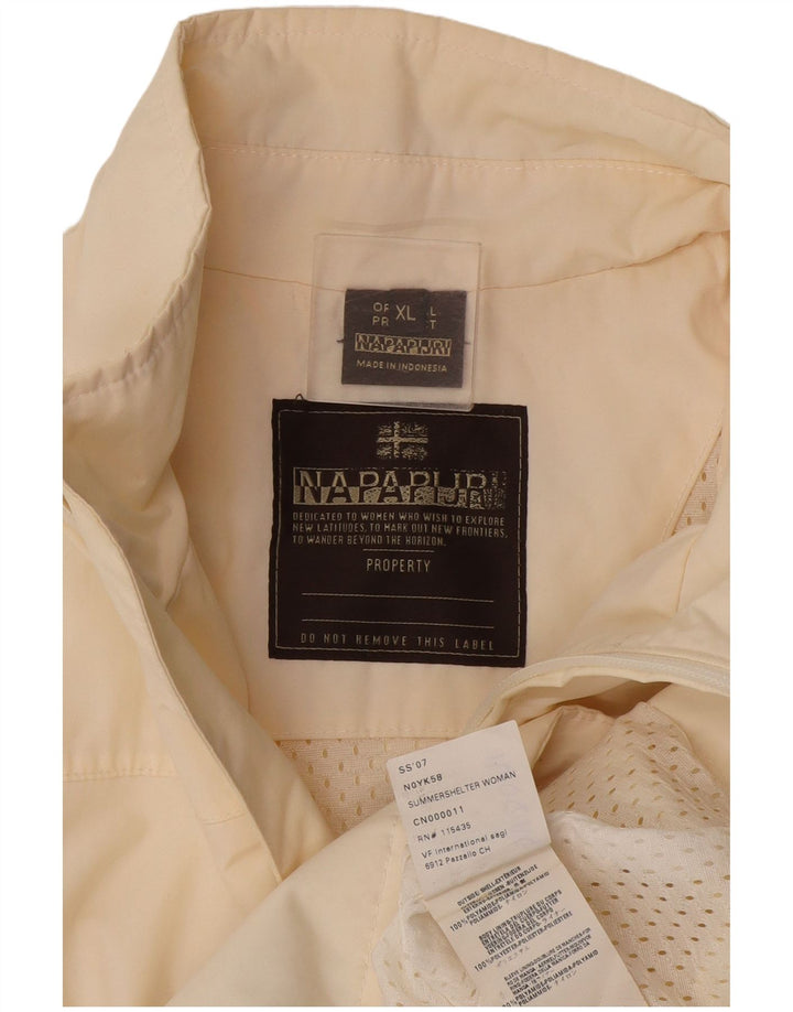 Napapijri Chubasquero Mujer UK 40 XL Poliamida Blanco Roto