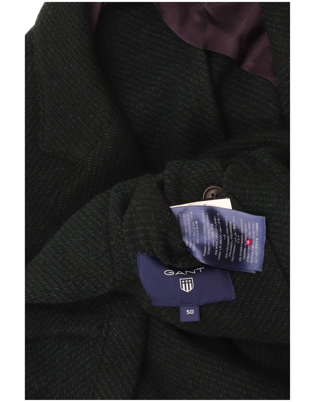 Gant Chaqueta tipo blazer de 2 botones para hombre IT 50 Large Lana verde
