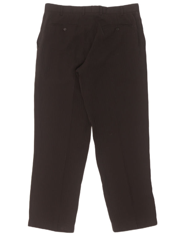 Angelo Litrico Pantalón de Traje Recto para Hombre IT 52 XL W38 L32 Rayas Negras