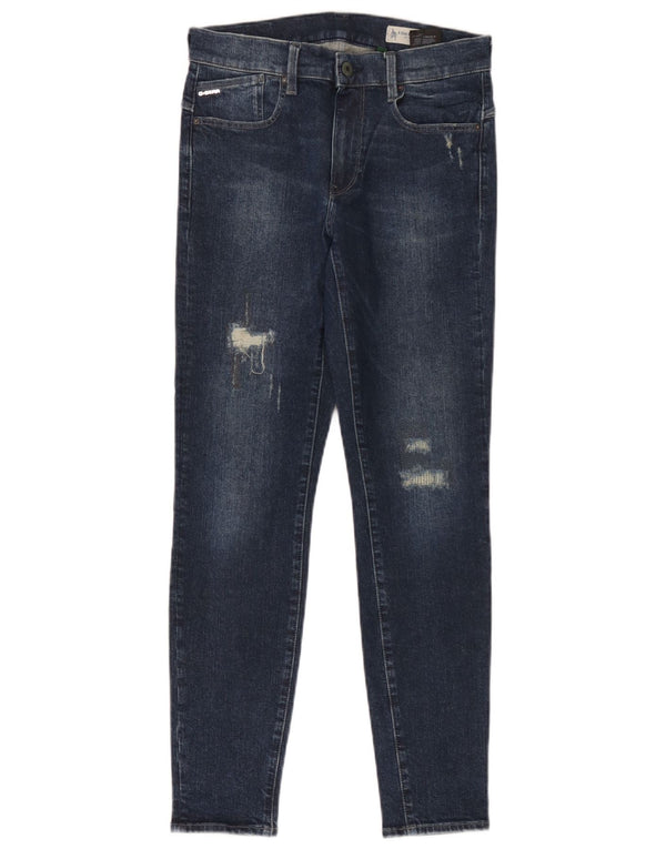 Vaqueros ajustados desgastados para mujer G-Star W28 L30 Algodón azul