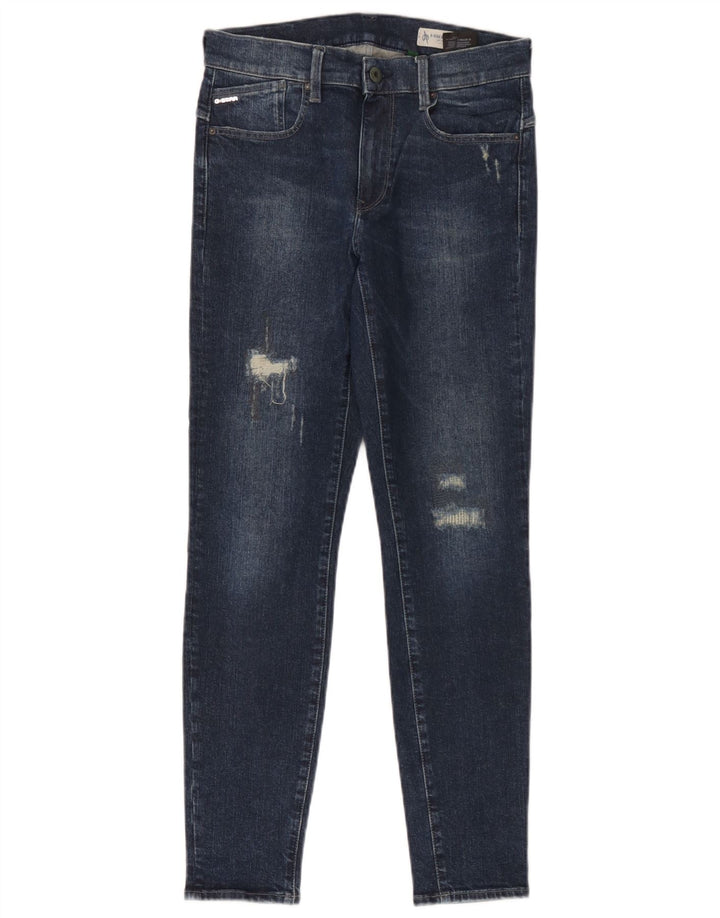 Vaqueros ajustados desgastados para mujer G-Star W28 L30 Algodón azul
