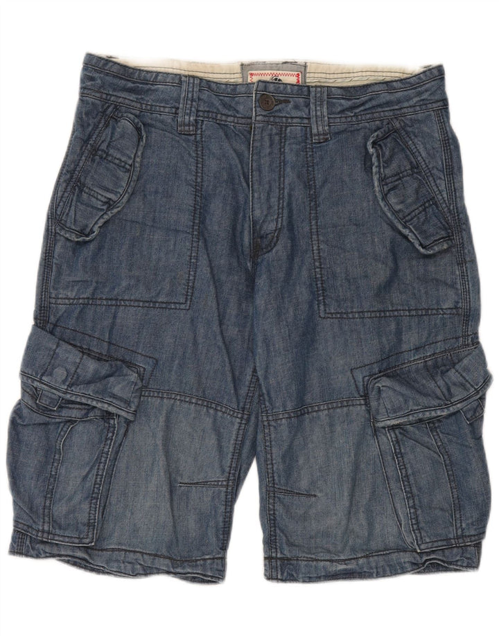 FAT FACE Shorts vaqueros cargo para hombre W32 Algodón azul medio