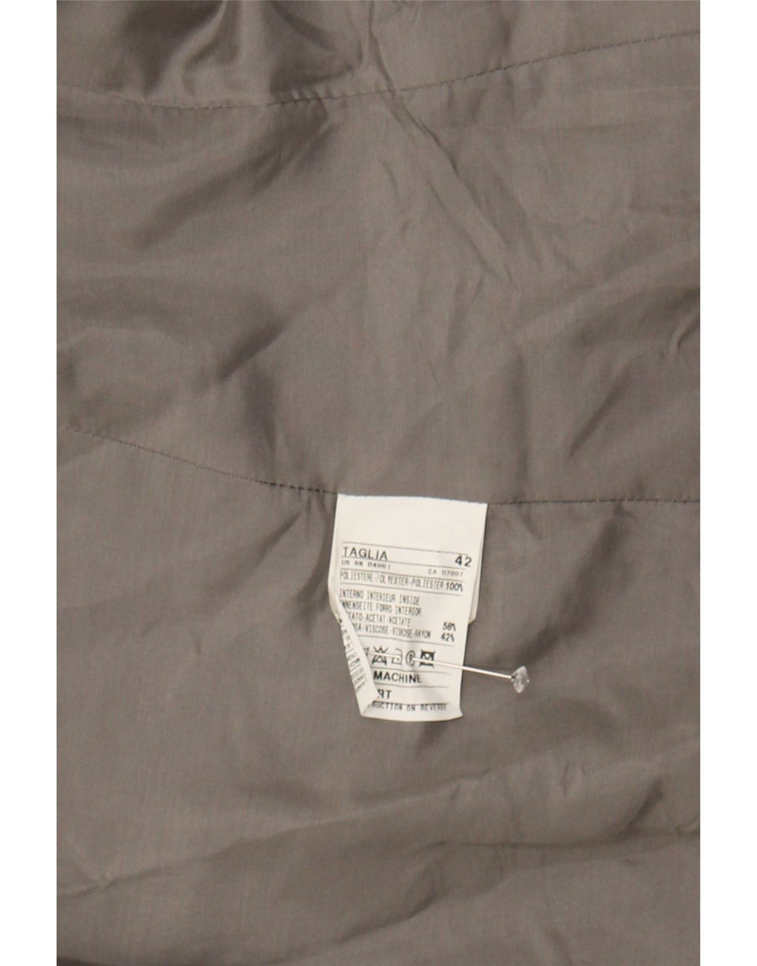 BENETTON Womens 3 Button Blazer Jacket IT 42 Medium Grey Polyester Vintage Benetton and Second-Hand Benetton from Messina Hembry 