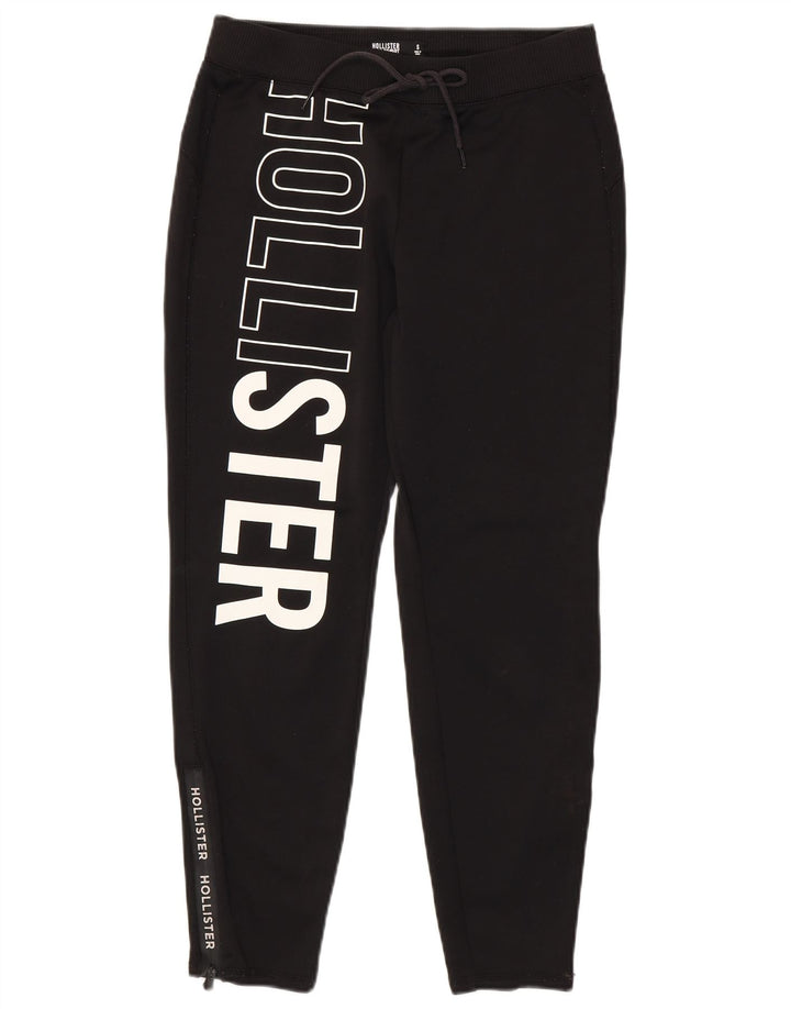 Hollister Hombre Pantalones De Chándal Gráfico Pequeño Poliéster Negro