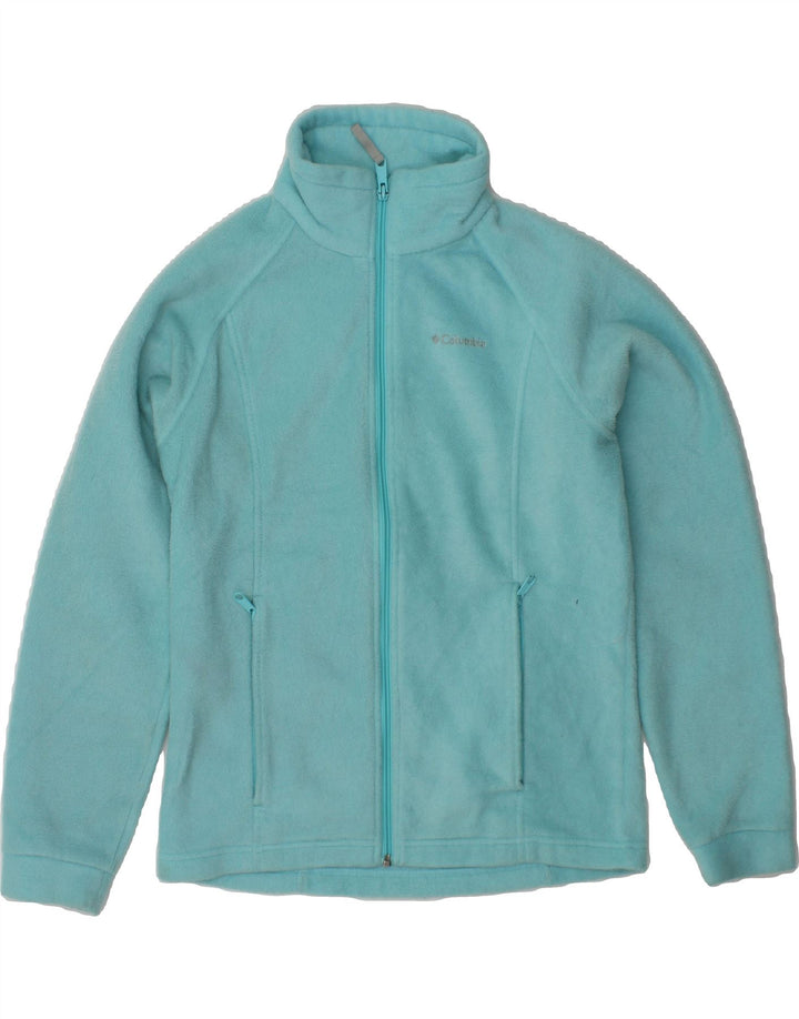 COLUMBIA Girls Fleece Jacket 14-15 Years Blue Polyester Vintage Columbia and Second-Hand Columbia from Messina Hembry 