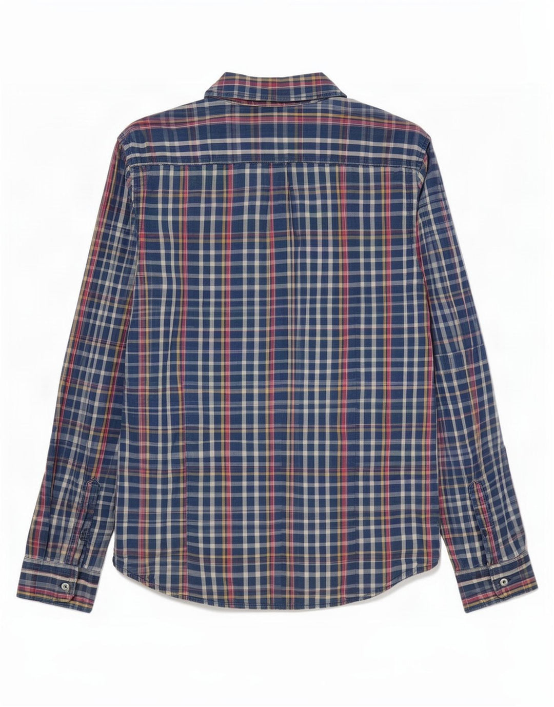 Napapijri Camisa Geographic Slim Fit De Algodón A Cuadros Azul Medio