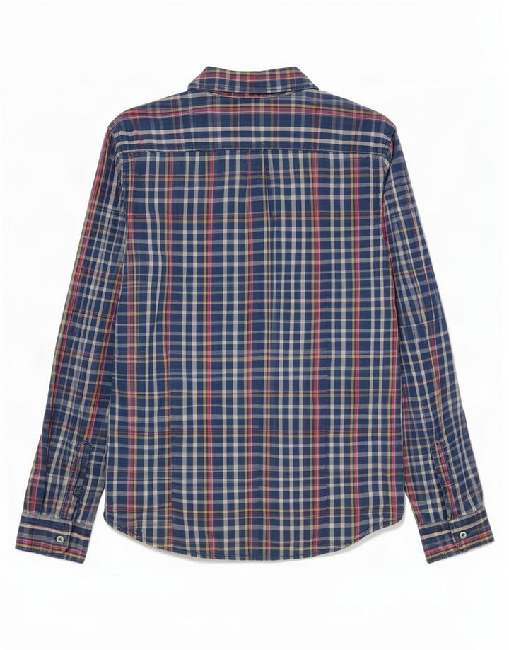 Napapijri Camisa Geographic Slim Fit De Algodón A Cuadros Azul Medio