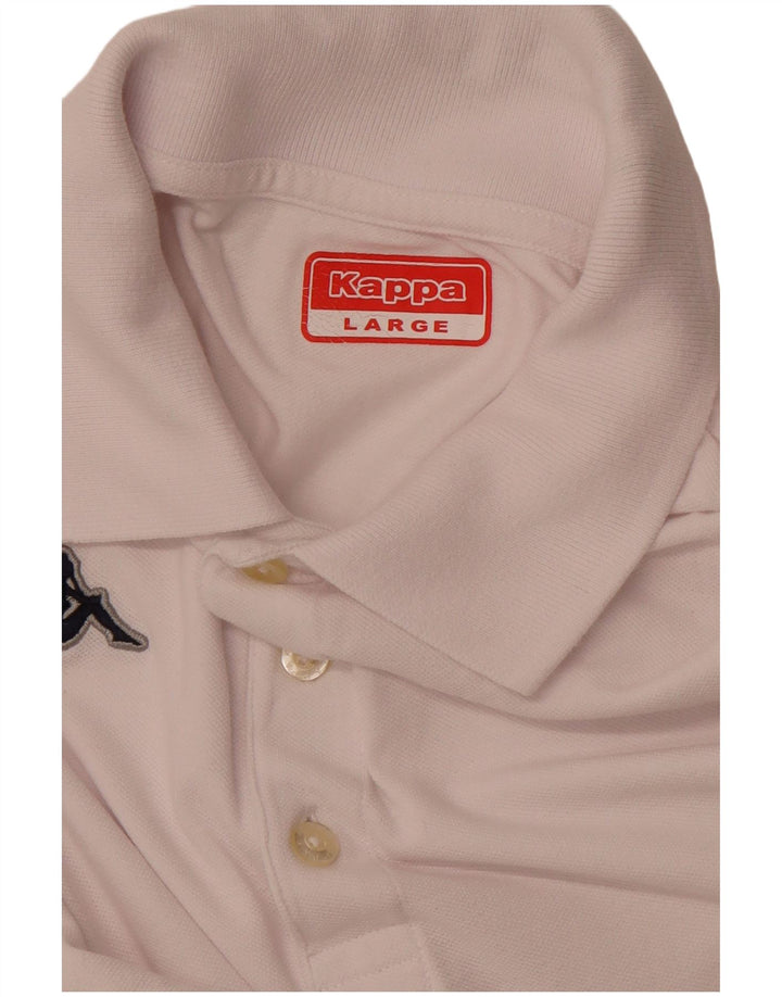 KAPPA Polo para hombre grande blanco