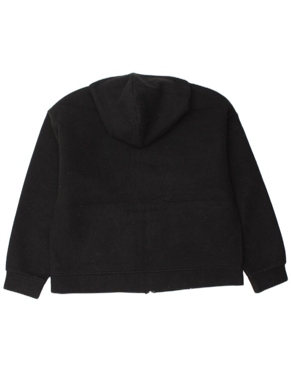 Zara Mujer Chaqueta Polar Con Capucha UK 46 Grande Poliéster Negro