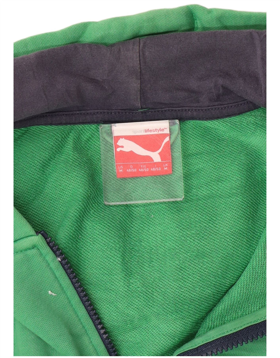 Puma Sudadera Con Capucha Y Cremallera Verde Medio Colorblock