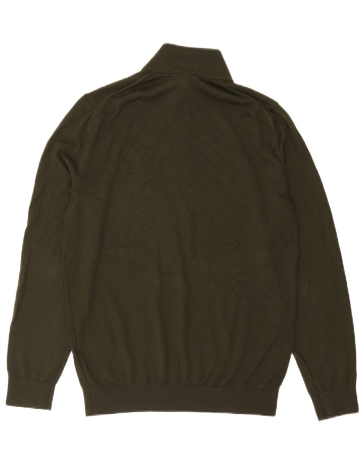 Jersey Reiss Hombre Con Cremallera Y Cuello En Acrílico Verde Grande