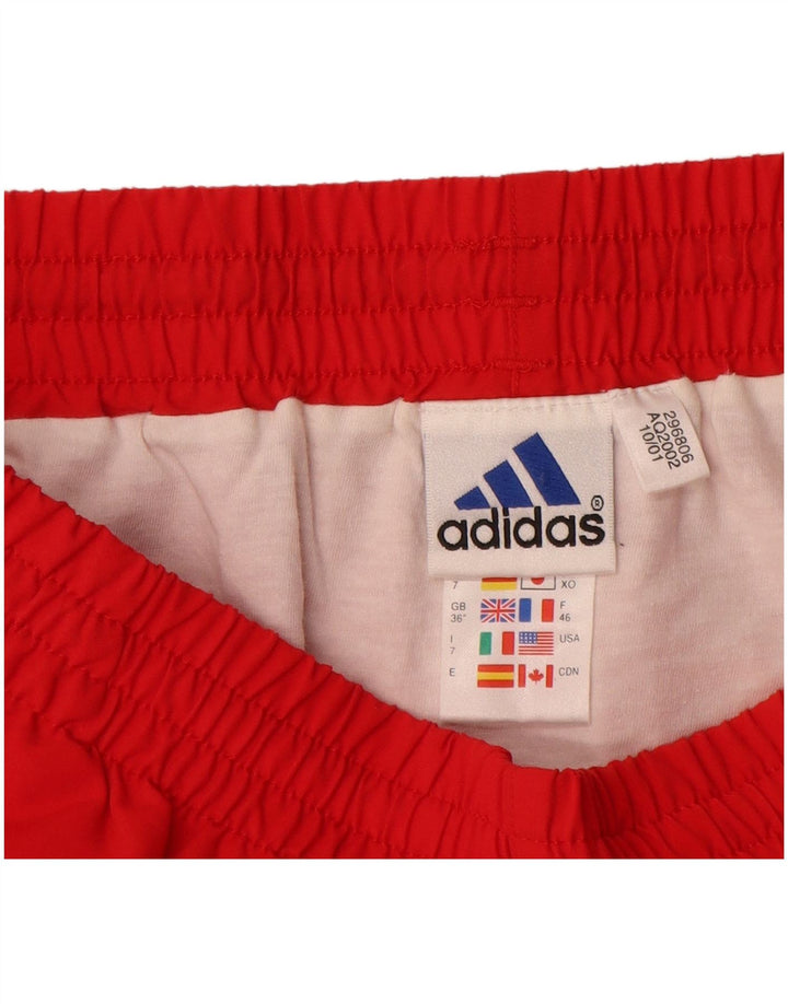 Adidas - Pantalones cortos deportivos para hombre, talla grande, poliéster rojo