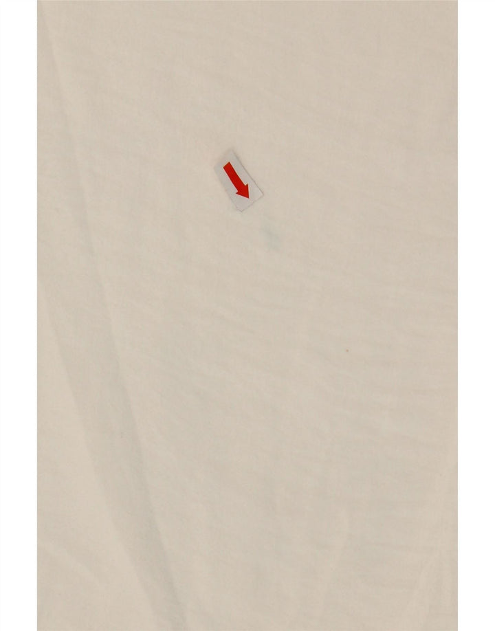 Zara Mujer Pantalón Chino Loose Fit Mediano W28 L25 Poliéster Blanco