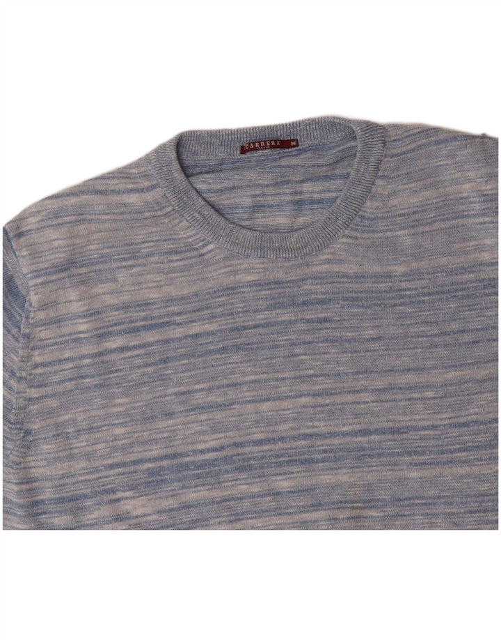 CARRERA Jersey de cuello redondo para hombre de algodón a rayas azul medio