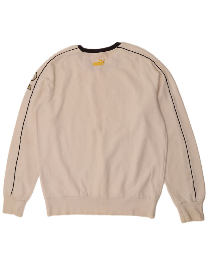 Puma Sudadera Gráfica para Hombre Jersey Grande De Algodón Blanco