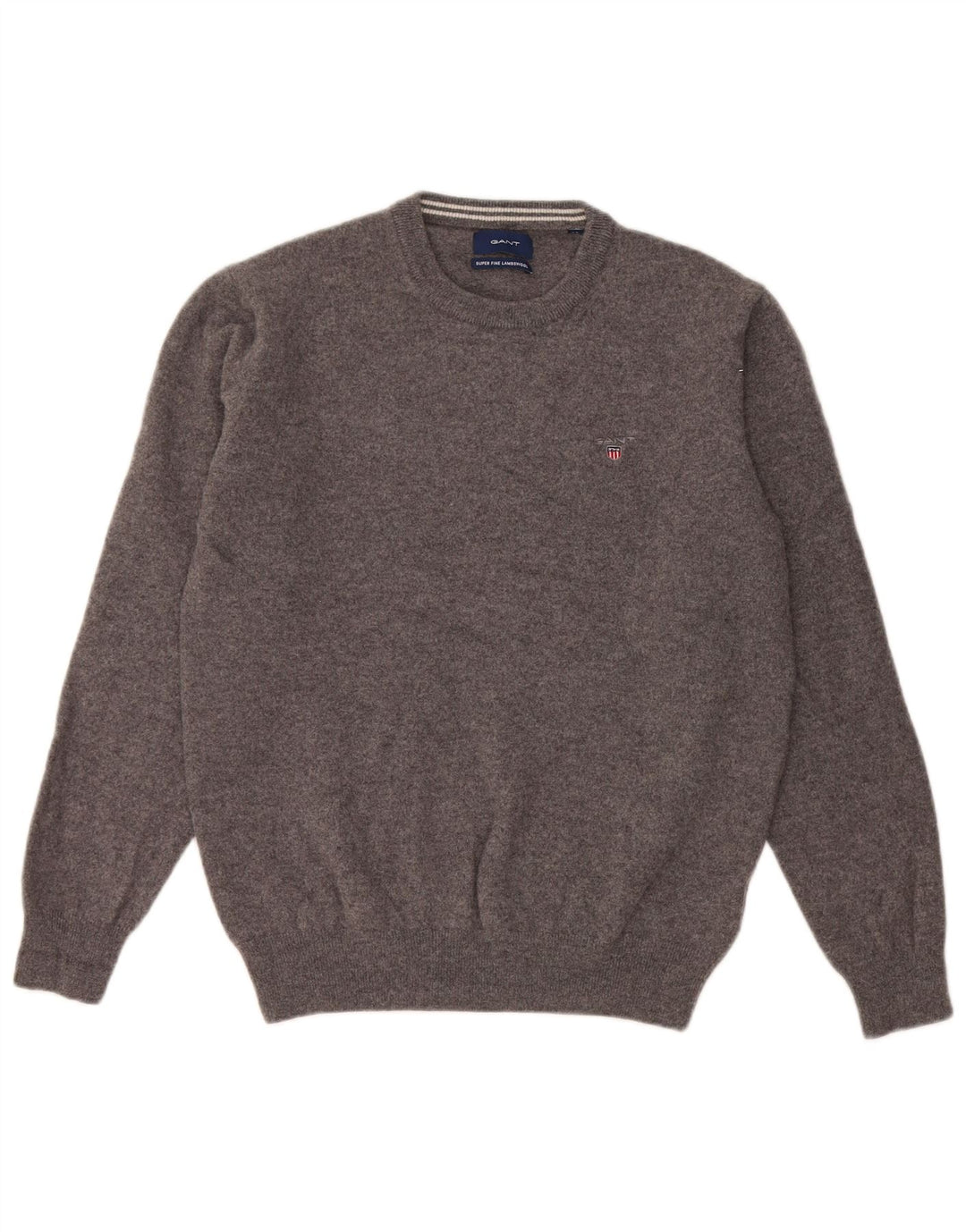 Gant Suéter tipo jersey con cuello redondo para mujer UK 44 Lana gris medio