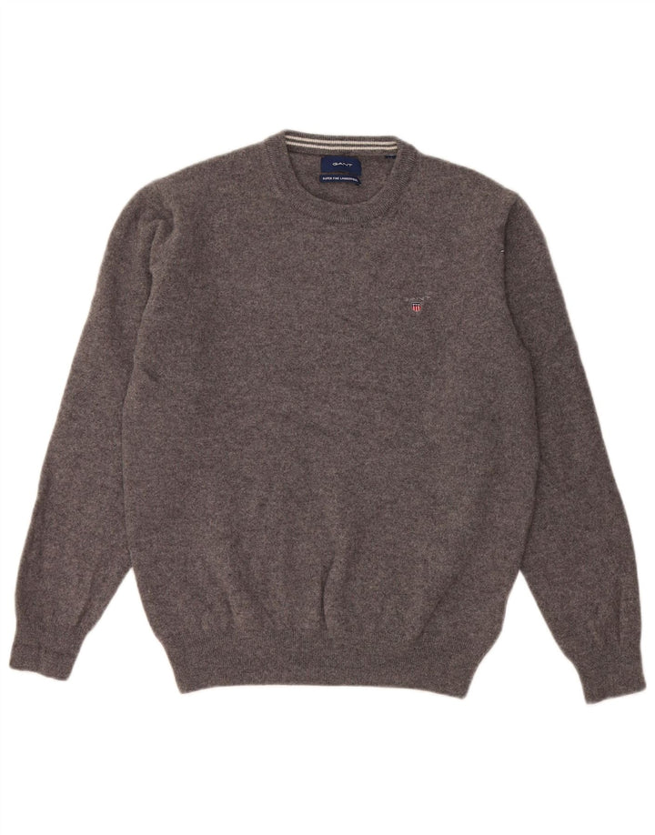 Gant Suéter tipo jersey con cuello redondo para mujer UK 44 Lana gris medio