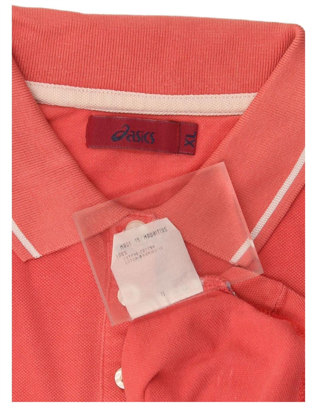 Polo Asics Mujer UK 18 XL Algodón Rosa