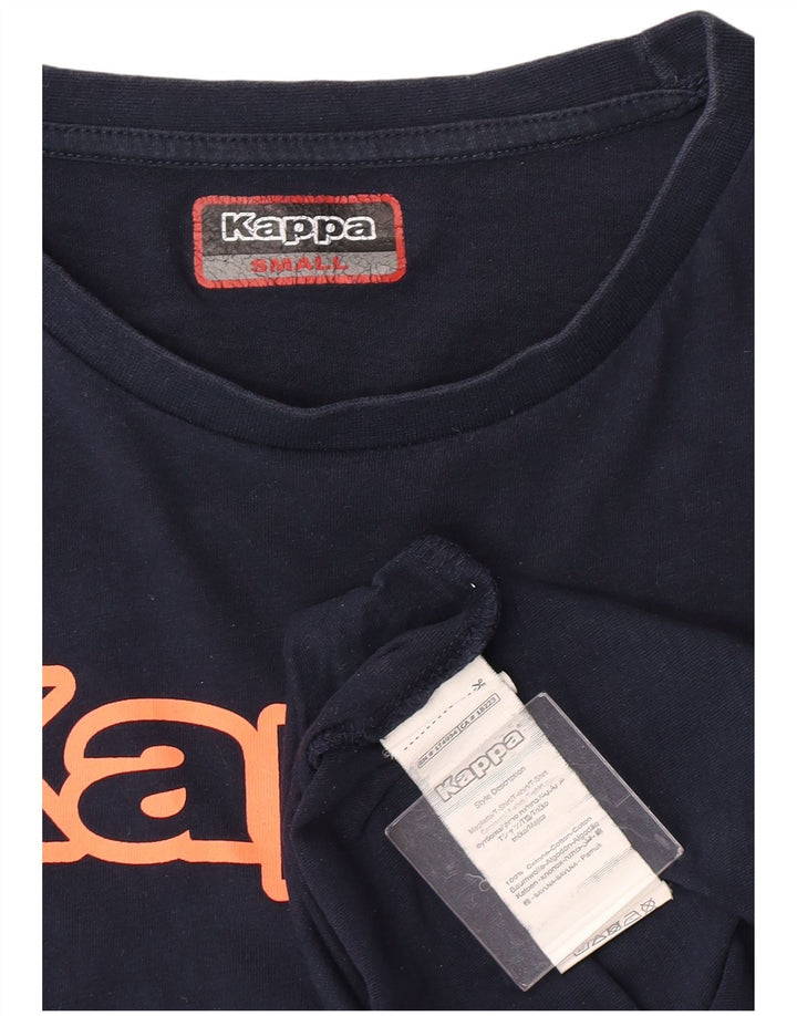Kappa Hombre Camiseta Gráfica Top Small Azul Marino Algodón