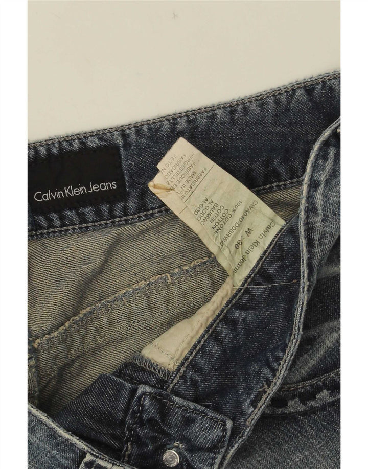 Shorts De Mezclilla Calvin Klein Mujer W30 Algodón Azul Medio