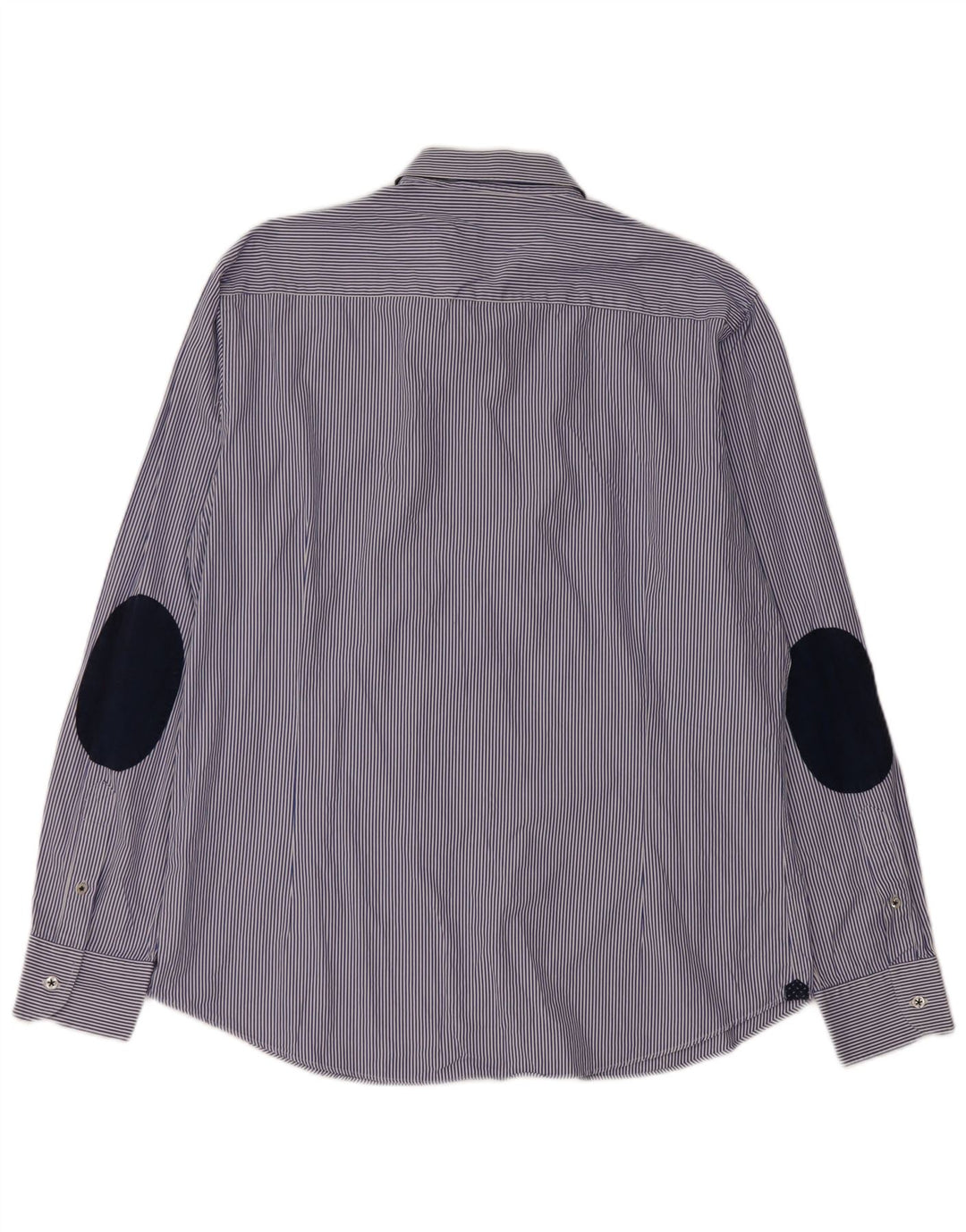 MASSIMO DUTTI Camisa Hombre XL Raya diplomática Azul