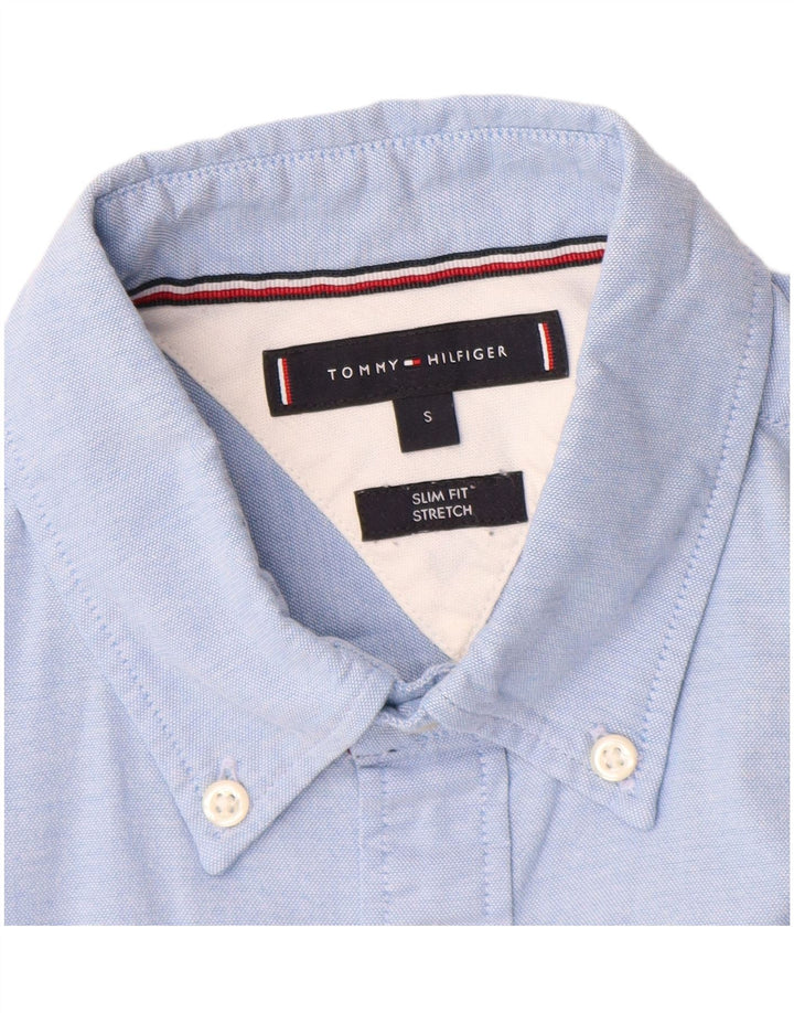 Camisa Tommy Hilfiger Hombre Slim Fit Algodón Azul Pequeño