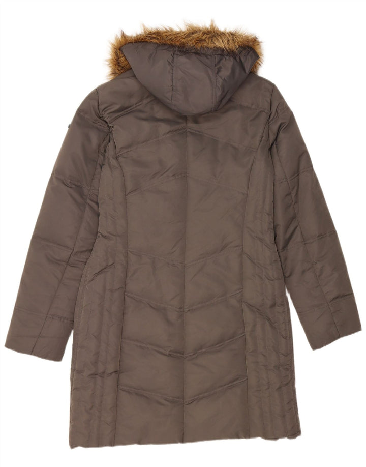 Tom Tailor Abrigo acolchado con capucha para mujer UK 44 Poliamida gris medio