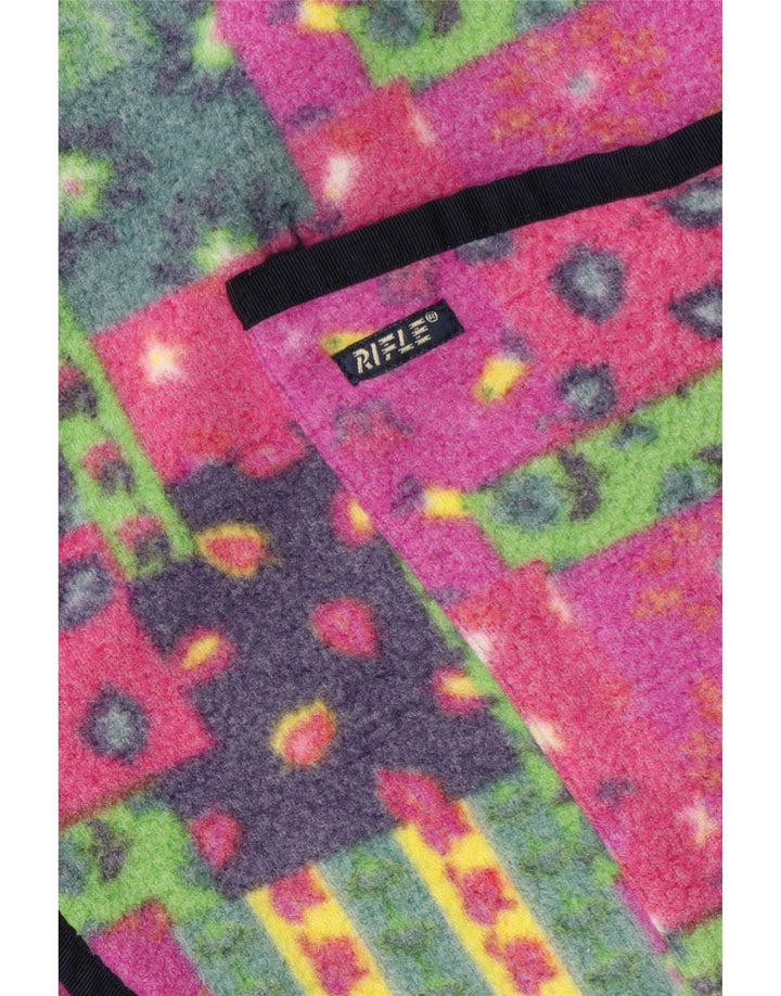 Rifle Chaleco de forro polar reversible para hombre UK 40 Large Multicolor Patchwork