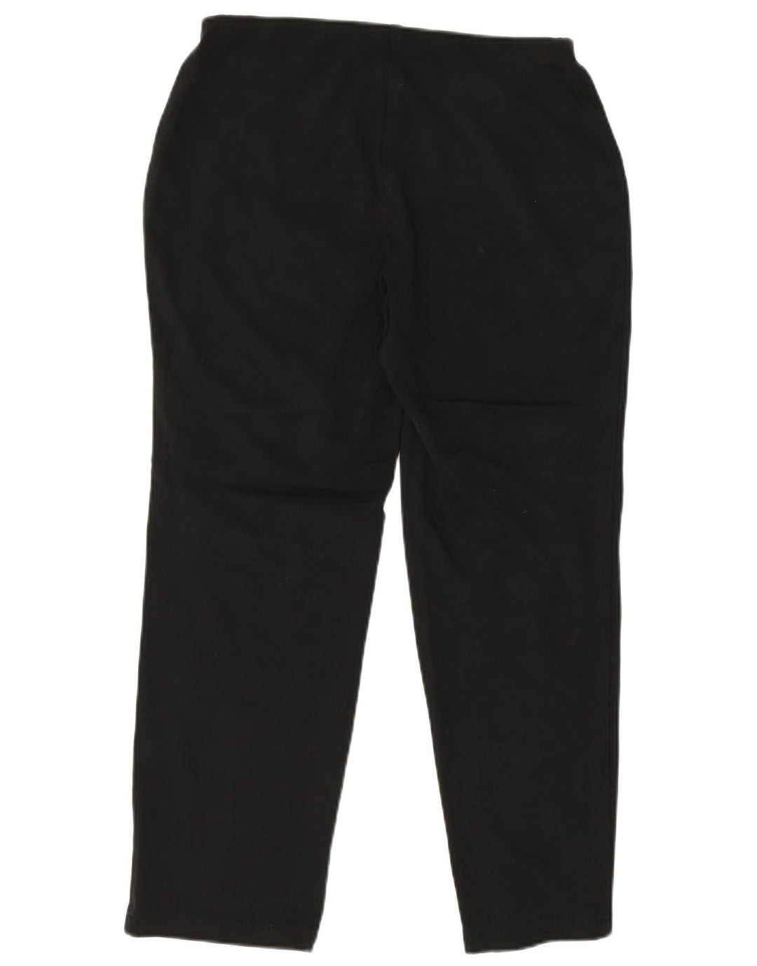 MARKS & SPENCER Pantalones casuales rectos para mujer UK 12 Medium W32 L27 Negro