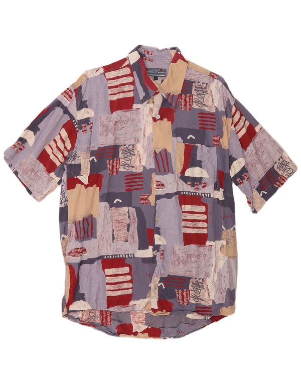 Kantaros Camisa Con Estampado Abstracto Grande De Viscosa Multicolor |