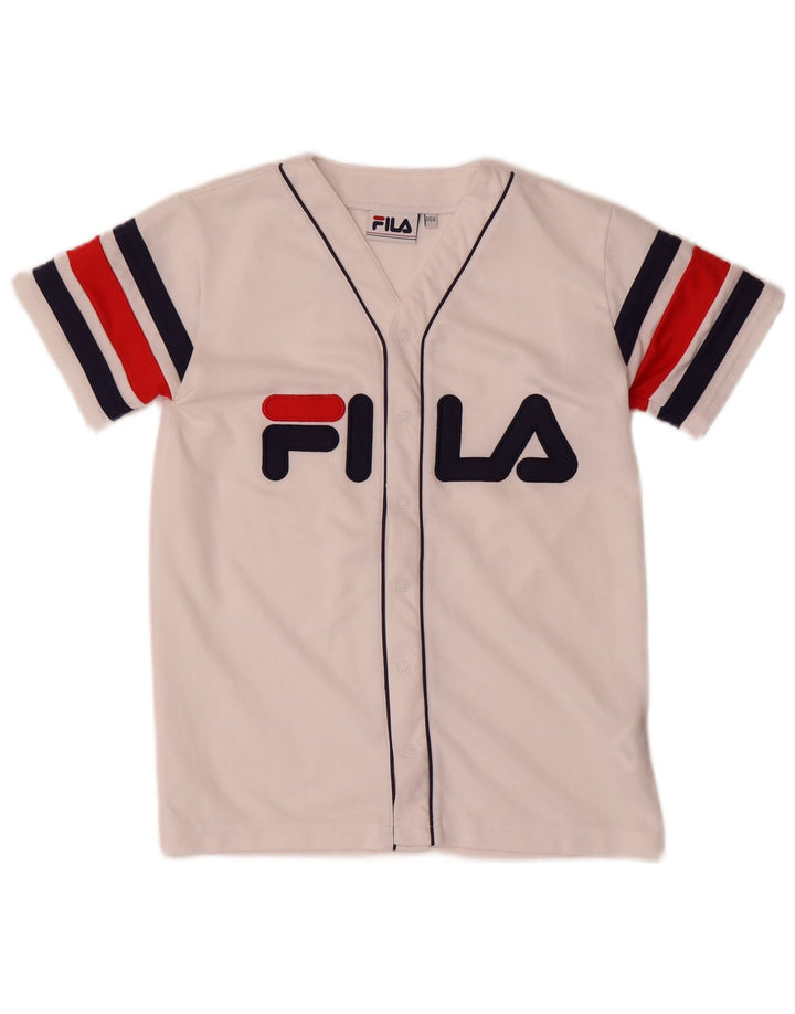 Fila Mens Graphic Jersey Top 2XS Blanco Colorblock Poliéster