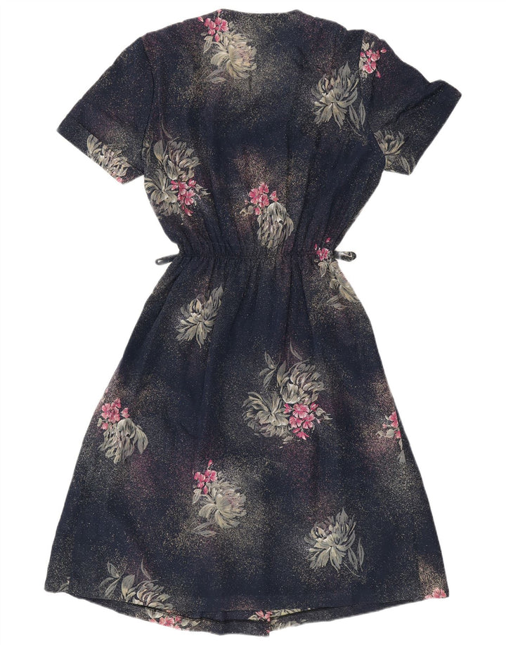 Conjunto de 2 piezas para mujer VINTAGE IT 50 XL Poliéster floral azul marino
