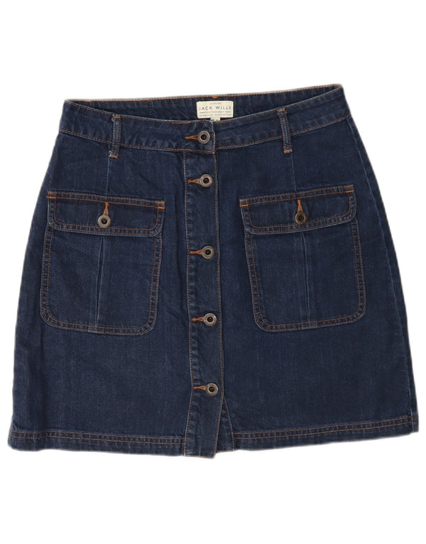 Jack Wills Minifalda vaquera para mujer UK 10 Small W27 Algodón azul