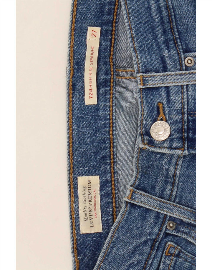 Levi's Mujer 724 Vaqueros Rectos De Tiro Alto W27 L30 Azul