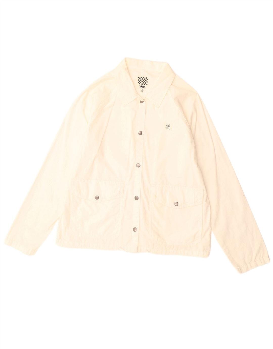 Vans Chaqueta Bomber para Mujer UK 10 Small White Cotton