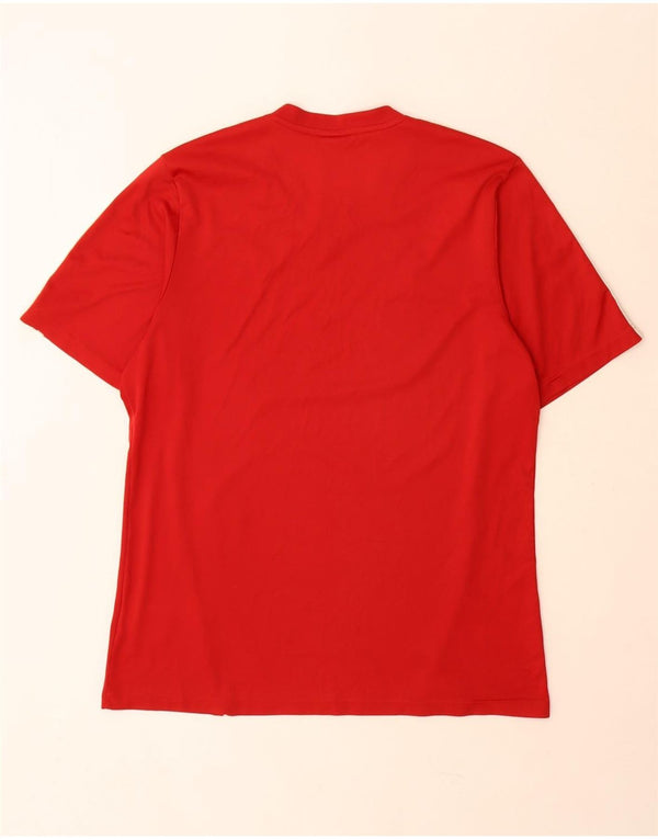 Adidas Hombre Camiseta Top Grande Rojo Poliéster