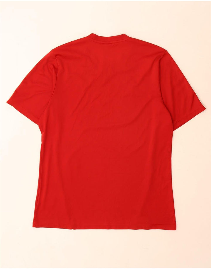 Adidas Hombre Camiseta Top Grande Rojo Poliéster